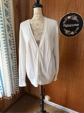 Amazon Essentials Cream Open-Front Knit Cardigan